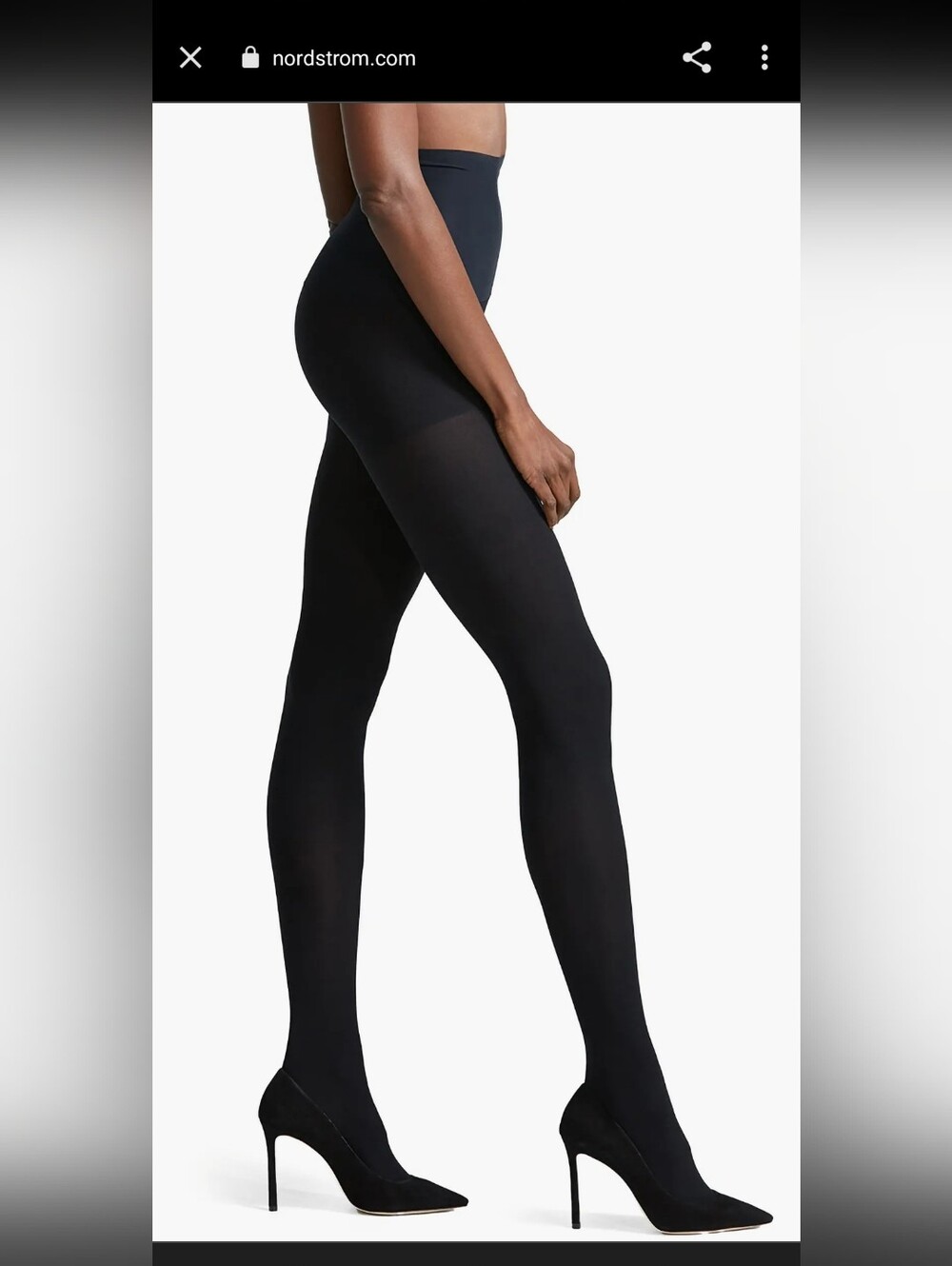 COMMANDO THE ULTIMATE OPAQUE  CONTROL TOP TIGHTS IN BLACK /SZ:LARGE
